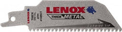 Lenox - 4" Long x 1" Thick, Bi-Metal Reciprocating Saw Blade - Tapered Profile, 8 TPI, Toothed Edge, Tang Shank - Makers Industrial Supply