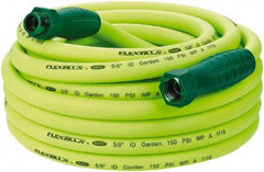 Legacy - 50' Long Garden Hose - 5/8" Diam, 3/4" GHT, Hybrid Polymer, 150 psi, All Season, Green - Makers Industrial Supply