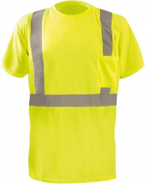 OccuNomix - Size 2XL, Hi-Viz Yellow, High Visibility, Short Sleeve T-Pocket, - 52" Chest, 1 Pocket, Polyester - Makers Industrial Supply