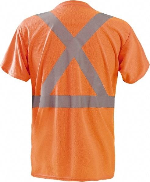 OccuNomix - Size 2XL, Hi-Viz Orange, High Visibility, Short Sleeve T-Pocket, - 52" Chest, 1 Pocket, Polyester - Makers Industrial Supply