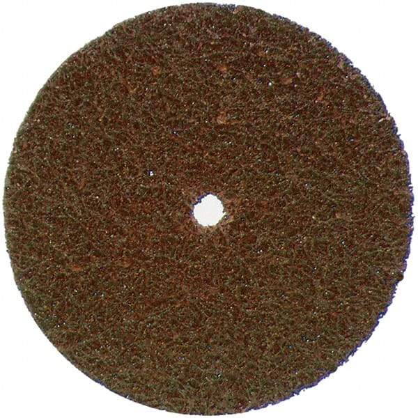 Merit Abrasives - 4-1/2" Coarse Grade Aluminum Oxide Deburring Disc - 7/8" Center Hole, Hook & Loop Connection, Brown, 11,000 Max RPM - Makers Industrial Supply