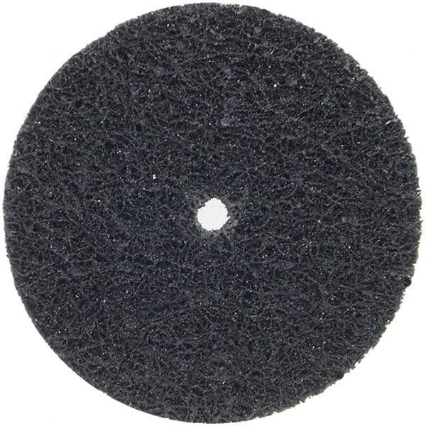 Merit Abrasives - 7" Very Coarse Grade Aluminum Oxide Deburring Disc - 7/8" Center Hole, Hook & Loop Connection, Black, 8,600 Max RPM - Makers Industrial Supply