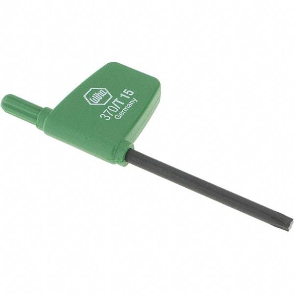 Wiha - T15 Torx Key - Flag-Style, 45mm Length Under Head, 3.1" OAL - Makers Industrial Supply