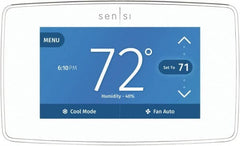 White-Rodgers - 50 to 99°F, 4 Heat, 2 Cool, Touch Screen Programmable Wi-Fi Universal Thermostat - 20 to 30 Volts, 1-1/4" Inside Depth x 1.77" Inside Height x 5-1/4" Inside Width, Horizontal Mount - Makers Industrial Supply