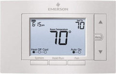 White-Rodgers - 50 to 99°F, 2 Heat, 2 Cool, Digital Programmable Multi-Stage Thermostat - 20 to 30 Volts, 1.77" Inside Depth x 1.77" Inside Height x 5-1/4" Inside Width, Horizontal Mount - Makers Industrial Supply