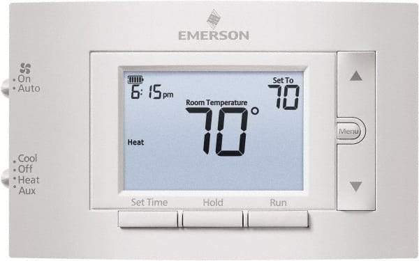 White-Rodgers - 50 to 99°F, 2 Heat, 1 Cool, Digital Programmable Multi-Stage Thermostat - 20 to 30 Volts, 1.77" Inside Depth x 1.77" Inside Height x 5-1/4" Inside Width, Horizontal Mount - Makers Industrial Supply