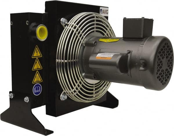 AKG Thermal Systems - SAE #16, 1 Fan Mount, Liquid-To-Air Aluminum Brazed Process Equipment Heat Exchanger - Oil Cooler, Ethylene Glycol/Water Mixture Cooler, 15.91" High x 15.75" Wide x 14.5" Deep, 250°F Max - Makers Industrial Supply