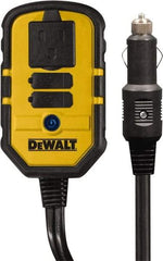 DeWALT - 1 Connection, 13.8 VDC Input, 120 VAC Output, 12 Amp Input Rating, 140 Peak Wattage, Power Inverter - 120 Watt Continuous Output Power - Makers Industrial Supply