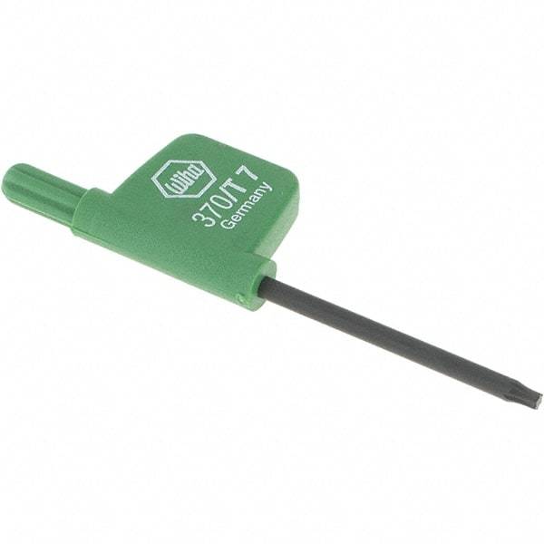 Wiha - T7 Torx Key - Flag-Style, 35mm Length Under Head, 2.6" OAL - Makers Industrial Supply