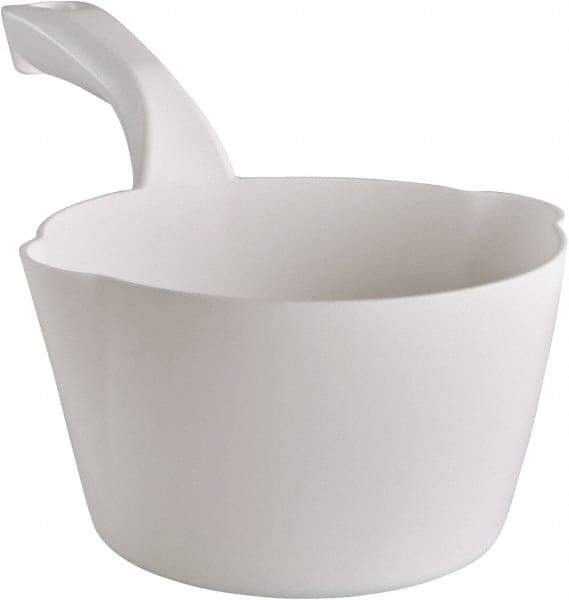 Remco - 32 oz White Polypropylene Round Bottom Scoop - 6.8" Wide x 5.3" Deep Bowl, 5-1/2" Handle Length, 11.6" OAL - Makers Industrial Supply