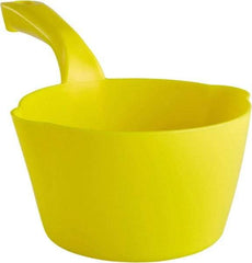 Remco - 32 oz Yellow Polypropylene Round Bottom Scoop - 6.8" Wide x 5.3" Deep Bowl, 5-1/2" Handle Length, 11.6" OAL - Makers Industrial Supply