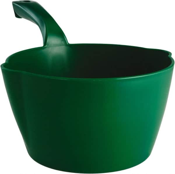 Remco - 64 oz Green Polypropylene Round Bottom Scoop - 8.3" Wide x 4-1/2" Deep Bowl, 5-1/2" Handle Length, 13" OAL - Makers Industrial Supply