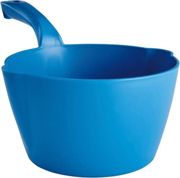 Remco - 64 oz Blue Polypropylene Round Bottom Scoop - 8.3" Wide x 4-1/2" Deep Bowl, 5-1/2" Handle Length, 13" OAL - Makers Industrial Supply