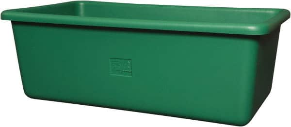 Remco - 70 Gal Green Rectangular Polyethylene Tub - 17" High x 26-1/2" Diam - Makers Industrial Supply