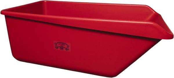 Remco - 149 Gal Red Rectangular Polyethylene Tub - 21-3/4" High x 32" Diam - Makers Industrial Supply