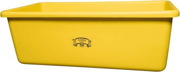 Remco - 70 Gal Yellow Rectangular Polyethylene Tub - 17" High x 26-1/2" Diam - Makers Industrial Supply