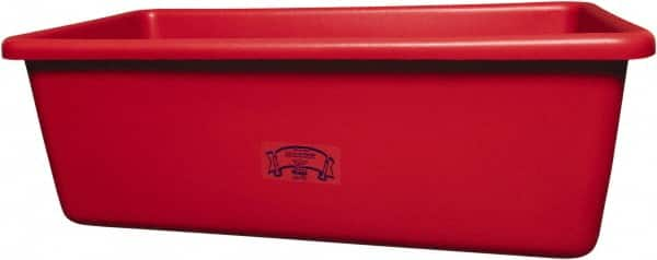 Remco - 70 Gal Red Rectangular Polyethylene Tub - 17" High x 26-1/2" Diam - Makers Industrial Supply