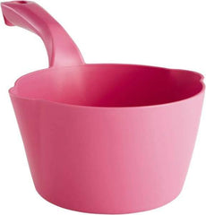 Remco - 32 oz Pink Polypropylene Round Bottom Scoop - 6.8" Wide x 5.3" Deep Bowl, 5-1/2" Handle Length, 11.6" OAL - Makers Industrial Supply