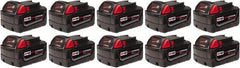 Milwaukee Tool - 18 Volt Lithium-Ion Power Tool Battery - 5 Ahr Capacity, 1 hr Charge Time, Series M18 XC RED - Makers Industrial Supply