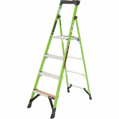 Little Giant Ladder - 4 Steps, 6' High, Type IAA Rating, Fiberglass Step Ladder - 375 Lb Capacity, 22" Base Width - Makers Industrial Supply