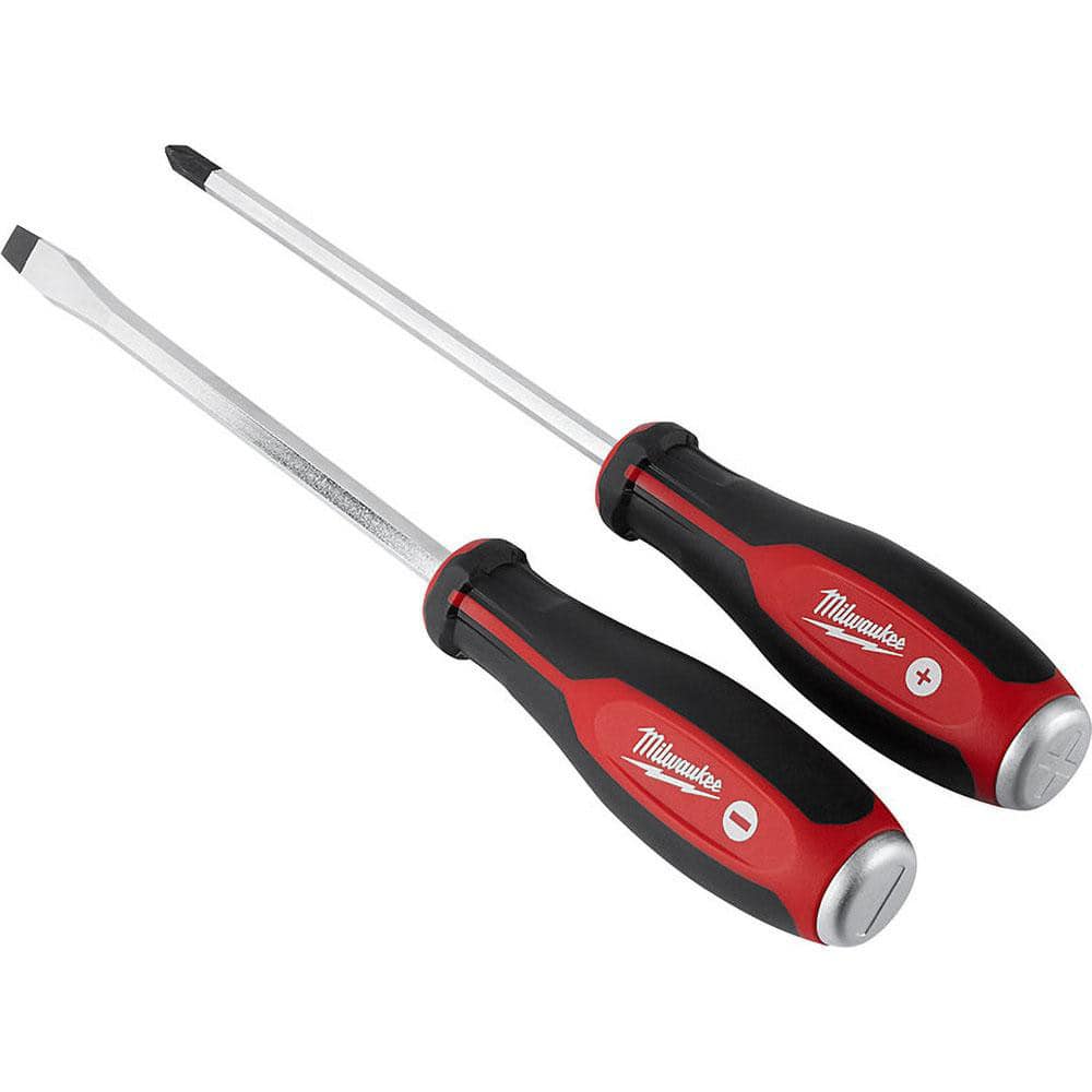 Screwdriver Set: 2 Pc, Phillips & Slotted Includes (1) Phillips #6 x 6 in, (1) ™Slotted 5/16″ x 6 in