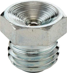 Umeta - Straight Head Angle, 3/4-14 NPTF Steel Flush-Style Grease Fitting - Zinc Plated Finish - Makers Industrial Supply