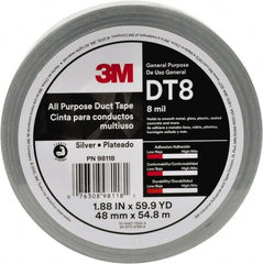 3M - 54.8m x 2" x 11 mil Black Polyethylene Film Duct Tape - Makers Industrial Supply