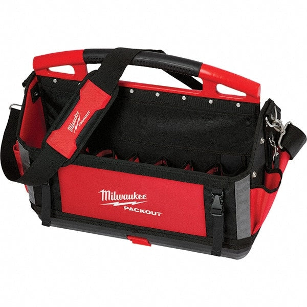 Milwaukee Tool - PACKOUT 32 Pocket, Ballistic Polyester, Red/Black Tote - Makers Industrial Supply