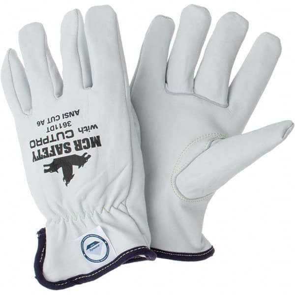 MCR Safety - Size XL, ANSI Cut Lvl A4, Puncture Lvl 3, Goatskin Leather Cut Resistant Gloves - Makers Industrial Supply