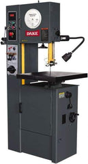 Dake - 15-1/2" Throat Capacity, Variable Speed Pulley Vertical Bandsaw - 25 to 1,200 SFPM, 2 hp, Three Phase - Makers Industrial Supply