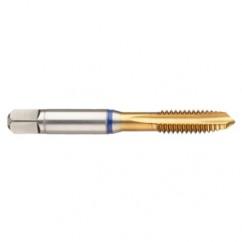 14702 3B 3-Flute Cobalt Blue Ring Spiral Point Plug Tap-TiN - Makers Industrial Supply