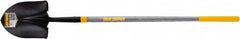 True Temper - 10-5/8" High x 8-7/8" Wide Round Steel Shovel - 45" Long Wood Straight Handle, Turned - Makers Industrial Supply