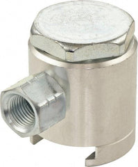 Umeta - 1-1/2" Long, 1/8 Thread, Aluminum Grease Gun Button-Head Coupler - NPT (F) Thread - Makers Industrial Supply