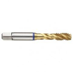 3/4-10 3B 4-Flute Cobalt Blue Ring Semi-Bottoming 40 degree Spiral Flute Tap-TiN - Makers Industrial Supply