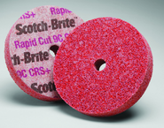 8 x 1 x 1" - 7CCRS+ Grit - Scotch-Brite™ Rapid Cut Unitized Wheel - Makers Industrial Supply