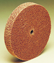 3 x 3/4 x 3/8" - 7AMED Grade - Scotch-Brite™ Cut & Polish Unitized Wheel - Makers Industrial Supply