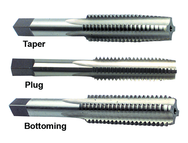 3 Piece 3/8-16 H3 4-Flute HSS Hand Tap Set (Taper, Plug, Bottoming) - Makers Industrial Supply