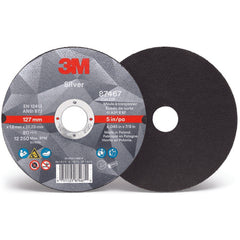 3M Silver Depressed Center Grinding Wheel 87454 T27 5″ × 1/4″ × 7/8″ - Makers Industrial Supply