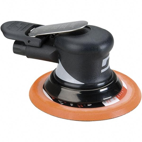 Dynabrade - 12,000 OPM, 18 CFM Air Consumption, Palm Air Orbital Sander - Round Pad, 1/4 NPT Inlet - Makers Industrial Supply