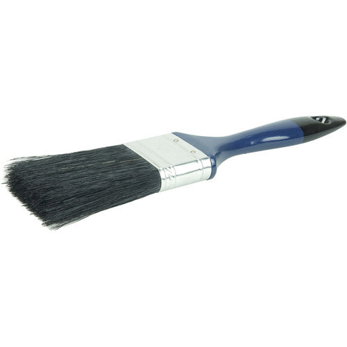 2″ Varnish Brush, Black China Bristle Fill, 3″ Trim Length, Blue Foam Handle - Makers Industrial Supply