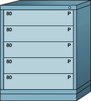 Midrange-Standard Cabinet - 5 Drawers - 30 x 28-1/4 x 37-3/16" - Single Drawer Access - Makers Industrial Supply