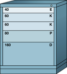 Midrange-Standard Cabinet - 5 Drawers - 30 x 28-1/4 x 37-3/16" - Multiple Drawer Access - Makers Industrial Supply