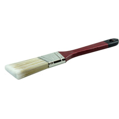 1-1/2″ Angled Sash Brush, Poly/Nylon Fill, 2-1/2″ Trim Length, Red Foam Handle - Makers Industrial Supply