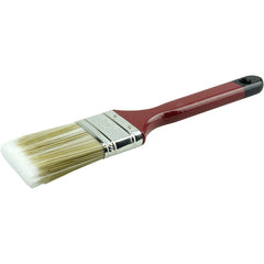 2″ Flat Sash Brush, Poly/Nylon Fill, 2-1/2″ Trim Length, Red Foam Handle - Makers Industrial Supply