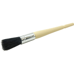 #4 11/16″ Oval Sash Brush, Black China Bristle, 2″ Trim Length, Plain Foam Handle - Makers Industrial Supply