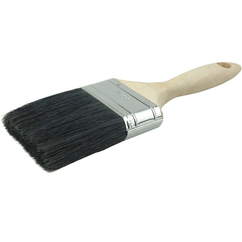 3″ Wall Paint Brush, Black China Bristle Fill, 3-1/4″ Trim Length, Sanded Wood Handle - Makers Industrial Supply