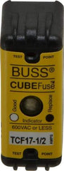 Cooper Bussmann - 300 VDC, 600 VAC, 17.5 Amp, Time Delay General Purpose Fuse - Plug-in Mount, 1-7/8" OAL, 100 at DC, 200 (CSA RMS), 300 (UL RMS) kA Rating - Makers Industrial Supply