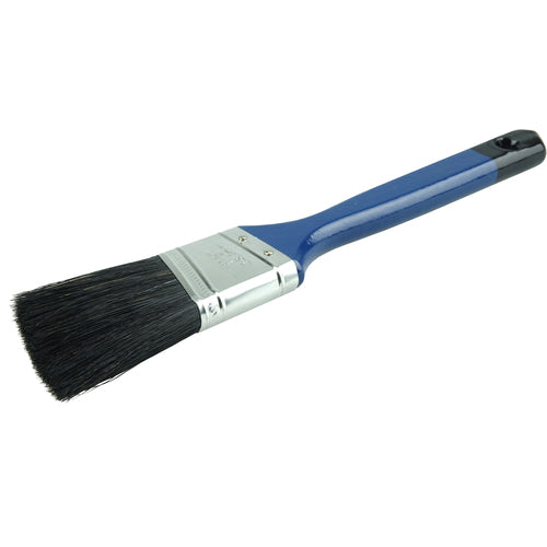 1-1/2″ Angled Sash Brush, Black China Bristle, 2-1/4″ Trim Length, Blue Foam Handle - Makers Industrial Supply