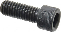 Made in USA - 3/8-16 UNC Hex Socket Drive, Socket Cap Screw - Alloy Steel, Black Oxide Finish, Fully Threaded, 1" Length Under Head - Makers Industrial Supply