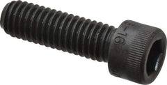 Made in USA - 3/8-16 UNC Hex Socket Drive, Socket Cap Screw - Alloy Steel, Black Oxide Finish, Fully Threaded, 1-1/4" Length Under Head - Makers Industrial Supply